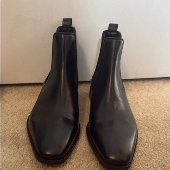 River Island Black Leather Chelsea Cooper Boots - Picture 2 of 7